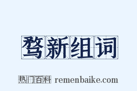 骛新组词是什么意思的图片